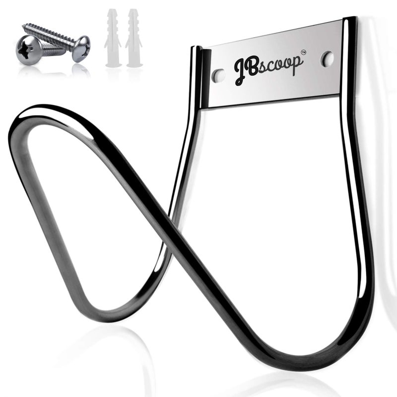 JBscoop Garden Hose Holder Stainless Steel Small Wall Mount Garden Hose Hook  Ideal for Water  Air  Hydraulic Hose  Ropes  Extension Cords Heavy Duty & Rust Proof  Size:6.3x7x6.3 Set of 1 - Image 1